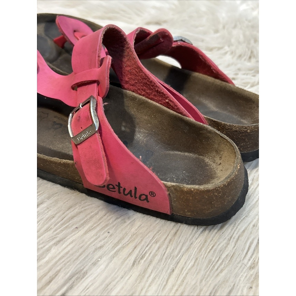 Betula Birkenstock‎ Sandals 40 7.0 260  L9 M7 Pink Straps Thongs Slip On Buckle - Picture 4 of 12